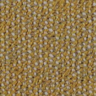 Woven fabric texture, mustard yellow with white threads, tight grid pattern, matte finish, delta fabric r727 col.01 from mdf italia collection.